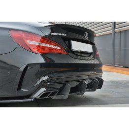 Диффузор заднего бампера на Mercedes CLA C117 A45 AMG рестайл